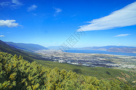 云南苍山洱海云南大理苍山洱海风景背景