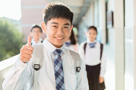 中学生青少年点赞手势背景