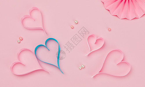 520七夕情人节粉色玫瑰背景图片