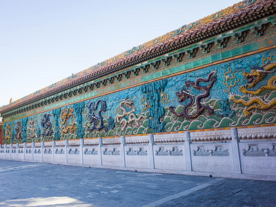 北京故宫九龙壁高清图片