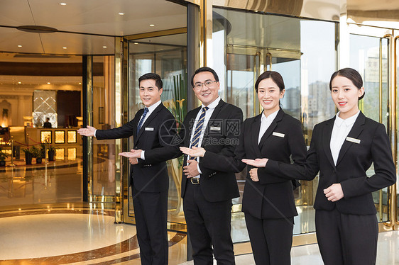 酒店管理商务团队服务形象图片