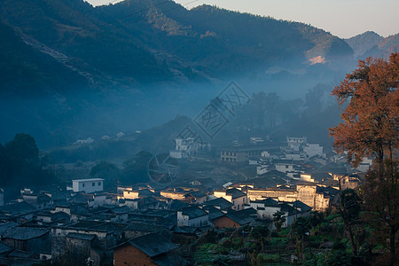 江西婺源石城景区风光背景图片