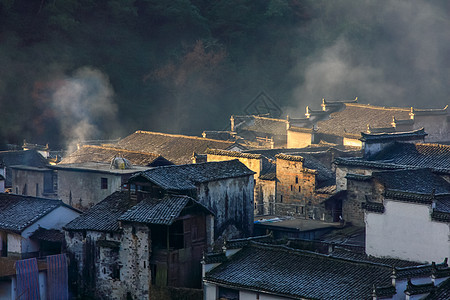 江西婺源石城景区风光背景图片