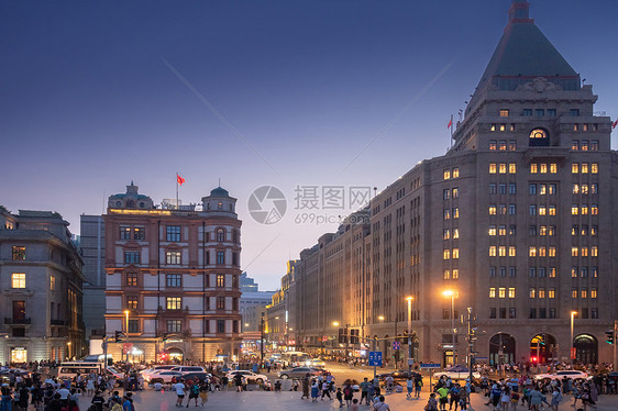 繁华上海南京路夜景