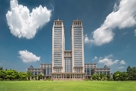 复旦大学校门复旦大学光华楼背景