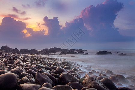 广东风景广东汕尾海边鹅卵石背景