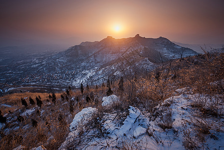 雪后沂蒙山景观图片