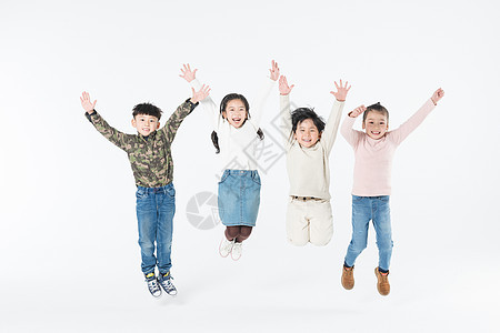 儿童们快乐跳跃图片