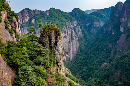 浙江义乌浙江神仙居景区背景