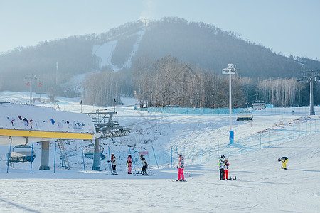 度假旅游滑雪长白山滑雪场背景