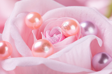 彩色珍珠珍珠玫瑰花背景