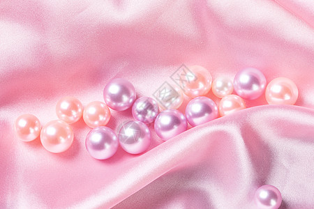 彩色珍珠粉色珠子高清图片