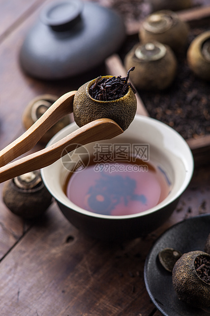 小青柑茶叶茶艺图片