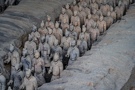 西安秦始皇兵马俑博物馆背景