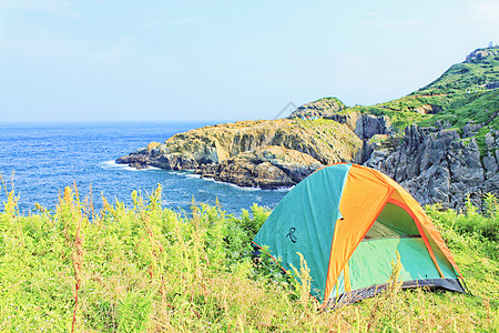 浙江象山渔山岛露营图片