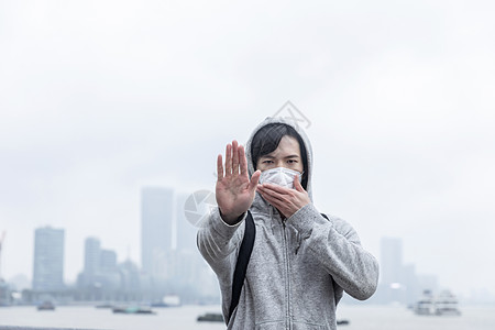 远离雾霾手写字远离防尘雾霾背景