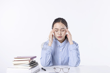 女模服装眼部疲劳按摩背景