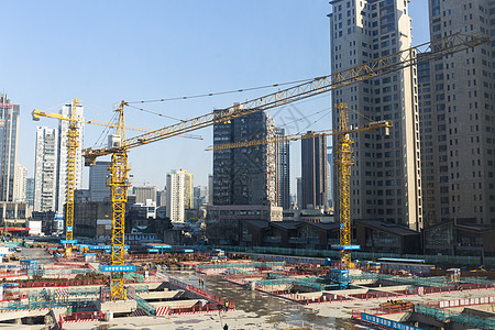 工地安全展板城市建设背景