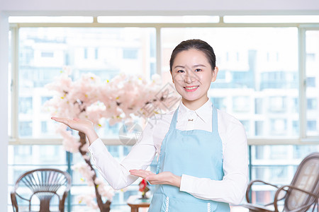 生活服务女性家政服务形象背景