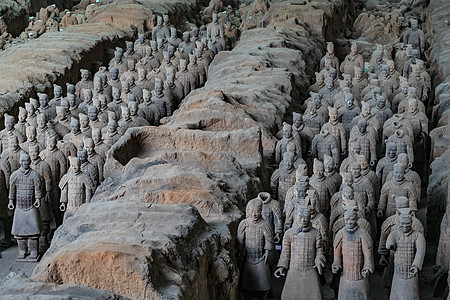 秦始皇陵兵马俑西安秦始皇兵马俑博物馆背景