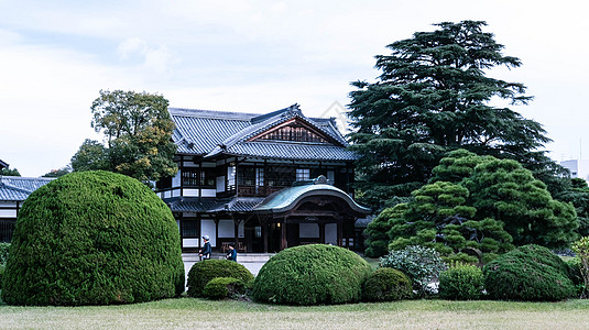 延安纪念馆日本高松栗林公园内纪念馆背景