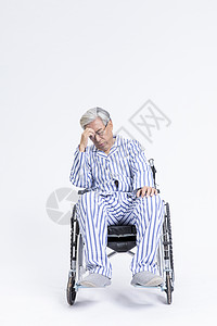 老年健康老年病人轮椅背景