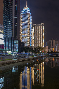 深圳夜景的世界金融中心高楼高清图片