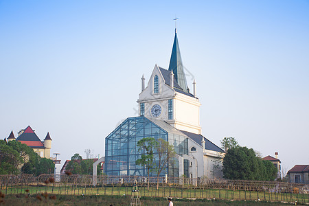 欧式教堂背景图片