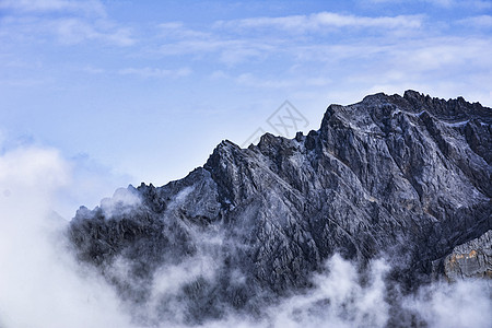 云南旅游景区玉龙雪山风景照背景