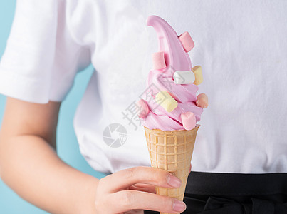 棉花糖蛋糕甜筒冰淇淋背景