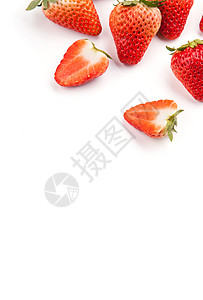 草莓PNG草莓创意摄影背景