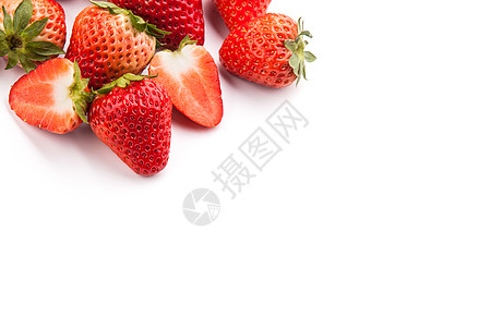 草莓PNG草莓创意摄影背景