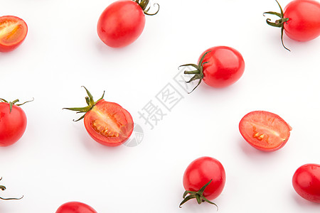蔬菜海报小番茄创意摄影背景