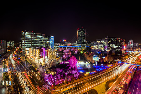 中关村夜景背景