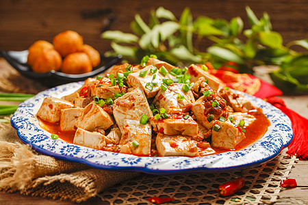 菜品美食麻婆豆腐背景