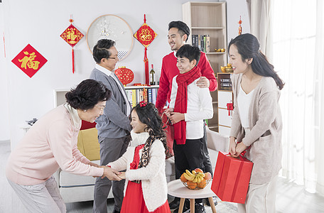 春节新年家庭聚会交谈背景