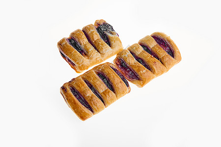 蓝莓果酱面包图片