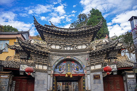 洱海日出洱海双廊飞燕寺背景