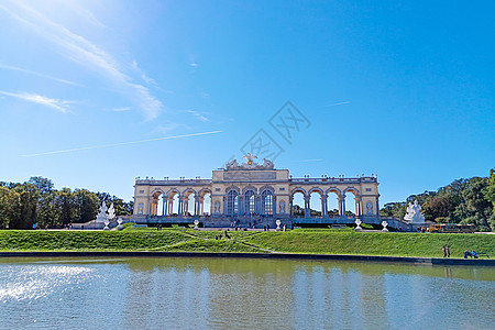 奥地利首都维也纳美泉宫背景