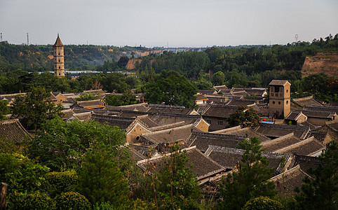 党家村全景风光高清图片