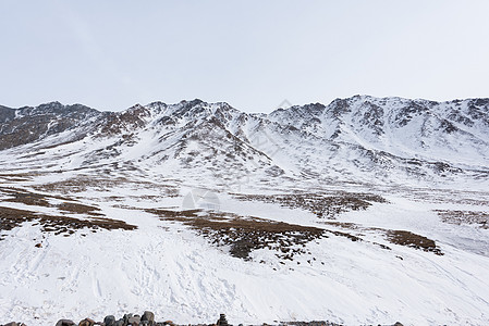 张家界雪景青海岗什卡雪峰背景