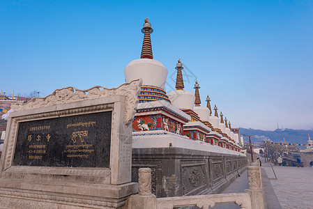 藏式寺庙青海西宁塔尔寺背景