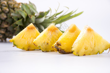 新鲜水果菠萝切片高清图片