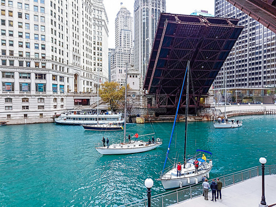 芝加哥城市帆船图片