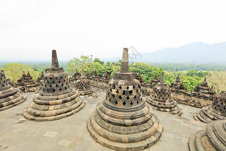 印度尼西亚日惹著名景点婆罗浮屠高清图片