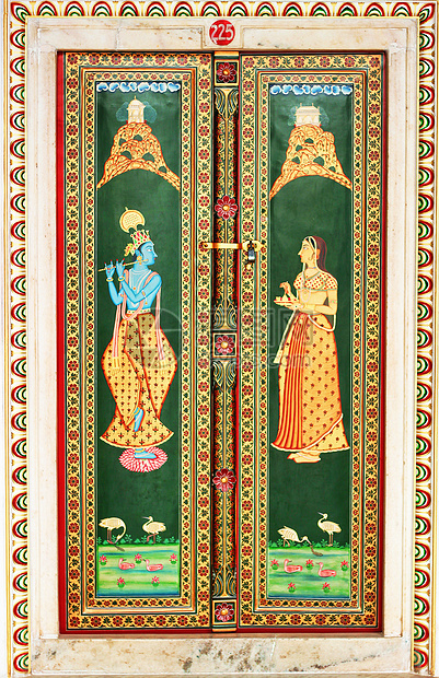 印度斋普尔城市皇宫传统门图片
