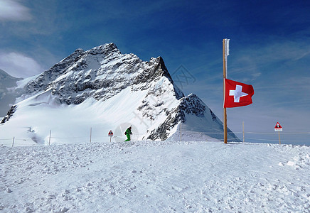瑞士阿尔卑斯山少女峰背景图片