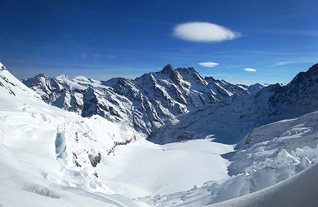 瑞士阿尔卑斯山少女峰冰雪背景图片