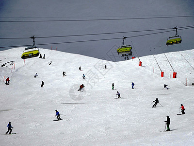 欧洲自然风景瑞士阿尔卑斯山少女峰滑雪背景