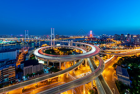 景观道路上海城市立交桥背景